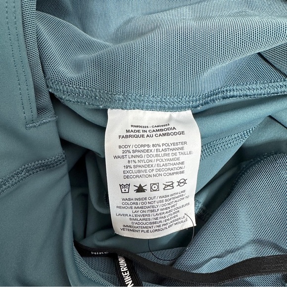 Nike Women’s Dri-FIT Running Leggings | Size S | Teal 7/8 Compression Tights - Picture 4 of 5